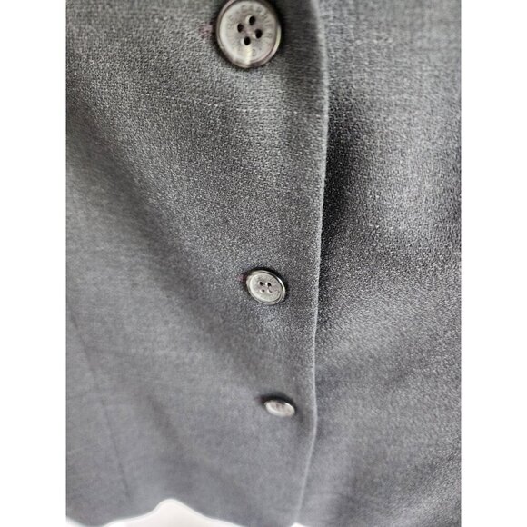 F Carriere Sandra Angelozzi SZ 42 100% Wool Dark Gray Lined Blazer  Woolmark - Picture 8 of 9